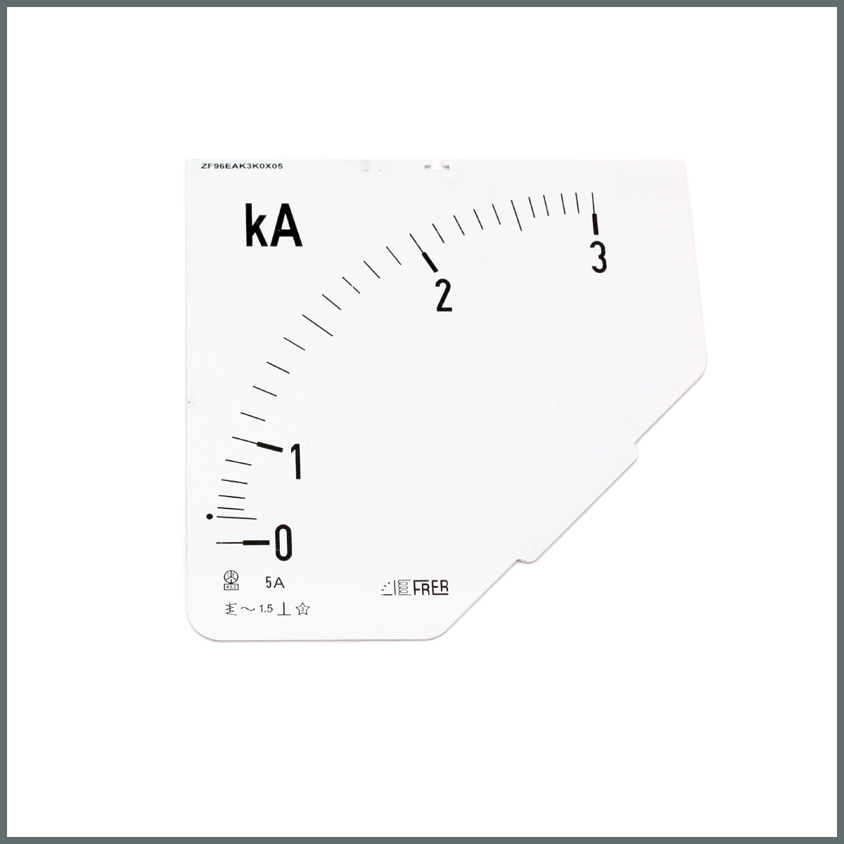 Ampermetre Ölçü Kartı (96x96 mm.) 3000/5 