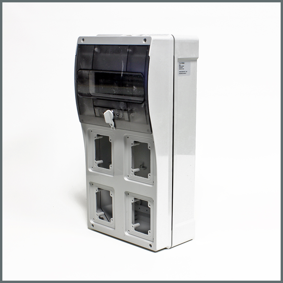 Fiş ve PrizlerPalazzoli TopTER Dağıtım Panosu (IP66) 10 Modül 4 Priz için / Şeffaf Pencereli