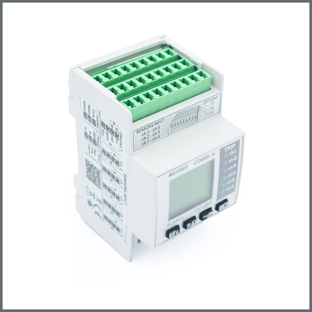 Frer F Tipi Kaçak Akım Rölesi 6 Kanal 80-260Vac/dc 30mA-30A. 3Modül