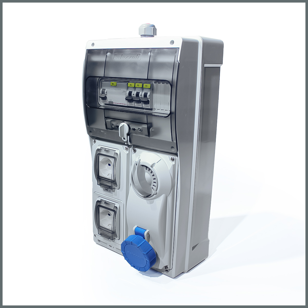 IP66 Kombinasyon Panosu  2 ad. Schuko 16A, 1 ad. 3x16A Kilitli P.