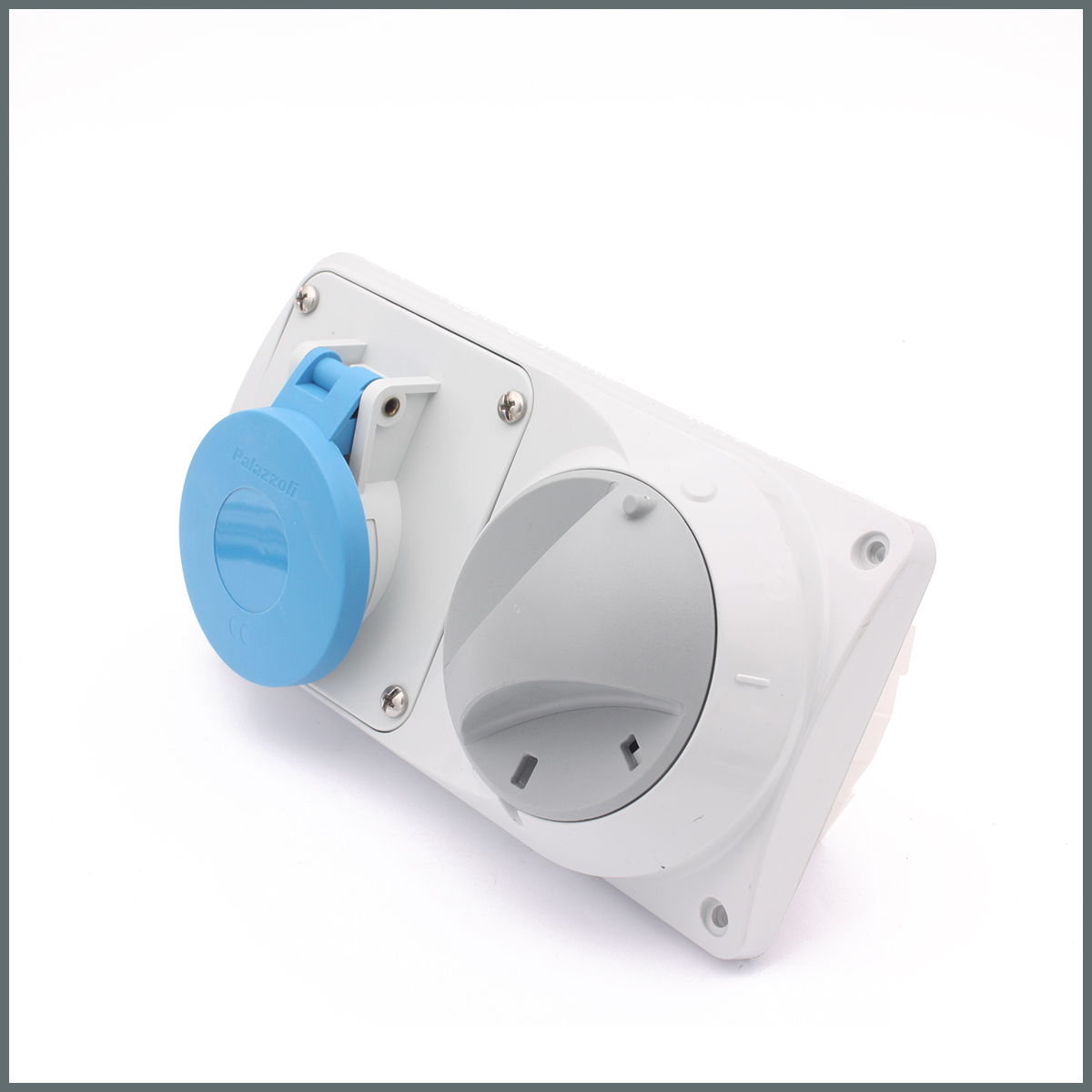 Konum GöstergeleriPalazzoli Prima Serisi Anahtarlı Priz 16A (IP44) 230V (Yatay) 2P+T h:6