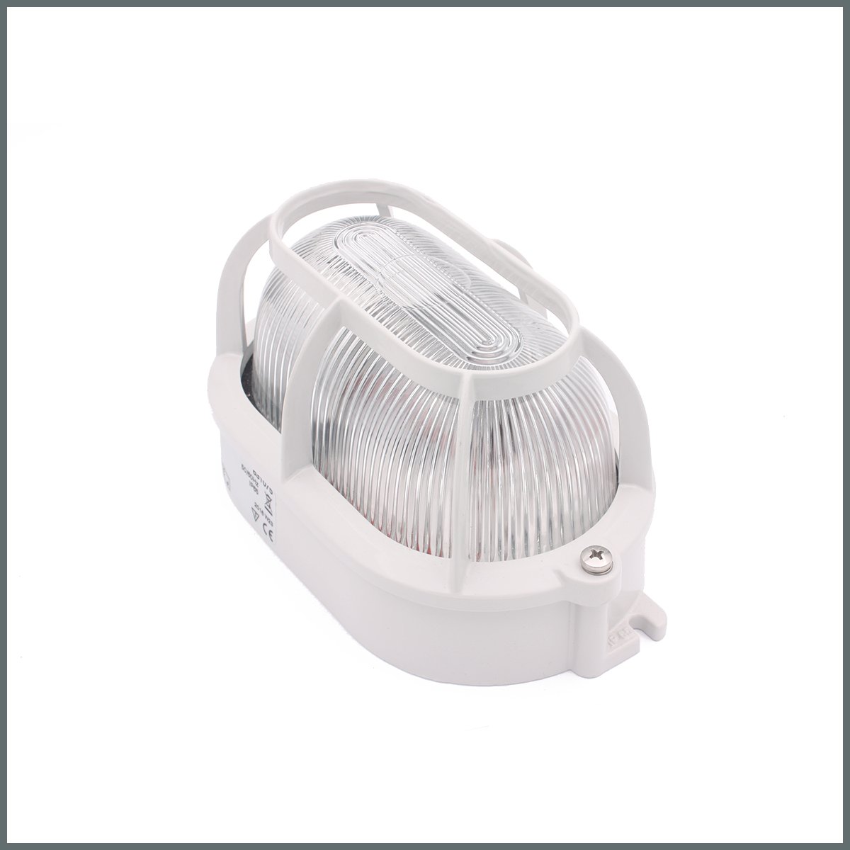 Konum GöstergeleriRINO Serisi 60W Oval Arm. IP65 Al. Kafesli Al. Gövde / Cam Dif. / 199x112mm / 1 Giriş