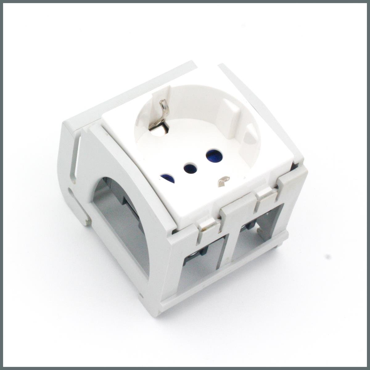 Palazzoli Ray Tipi Schuko Priz (2 Modül) 16A 250V 2P+T (IT/DE) P17-P30)