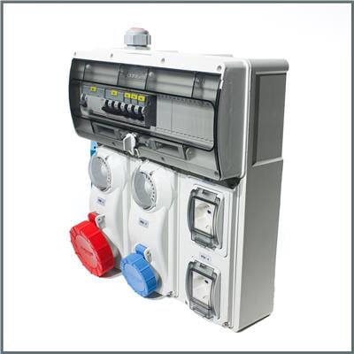 Novsen  IP55 Kombinsayon Panosu 1ad. 5x32A Kilitli Priz 1ad.3x16A Kilitli Priz , 2ad. Schuko Priz