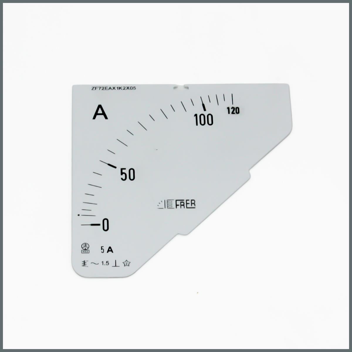  Frer Ampermetre Skalası AC 1200/5A  (72x72mm.) 90°