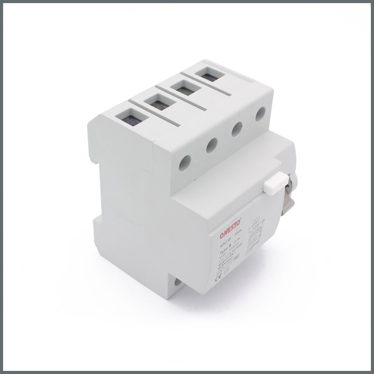 300mAOnesto100A B Tipi RCCB (3P+N) 300mA Scc:6kA 