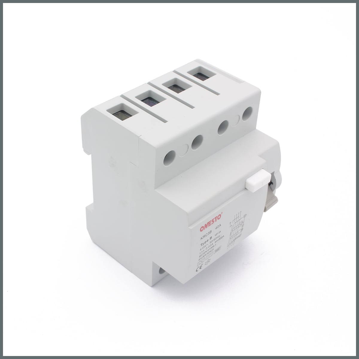 40A B Tipi RCCB (3P+N) 30mA Scc:6kA 