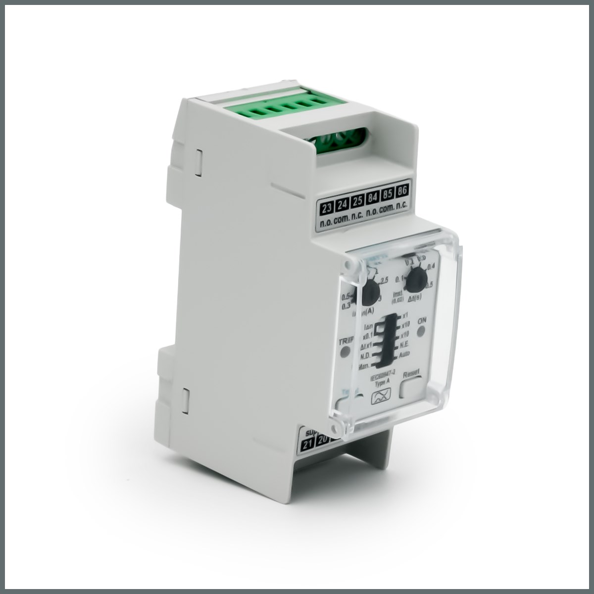 A Tipi M-RCD, Rst, 230Vac 30mA-30A, 2Modül