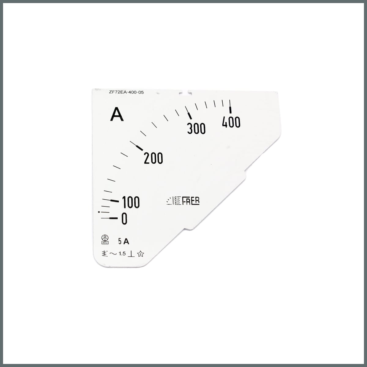 Ampermetre Ölçü Kartı (72x72 mm.) 400/5A