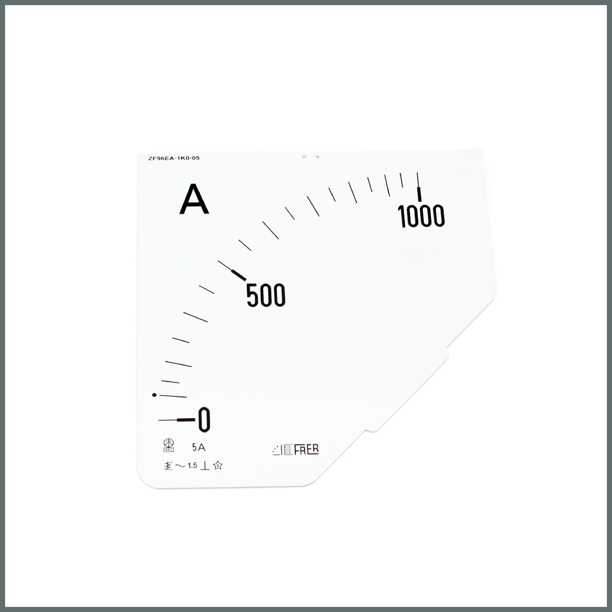 Ampermetre Ölçü Kartı (96x96 mm.) 1000/5A 