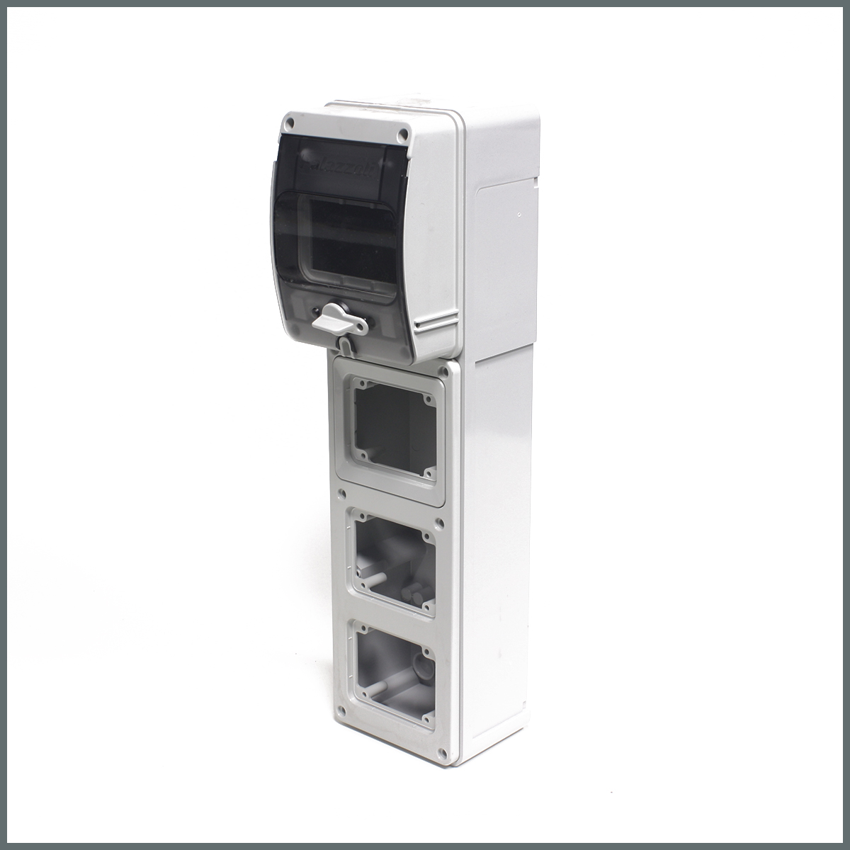 Fiş ve PrizlerPalazzoli TopTER Dağıtım Panosu (IP66) 5 Modül 3 Priz için / Şeffaf Pencereli