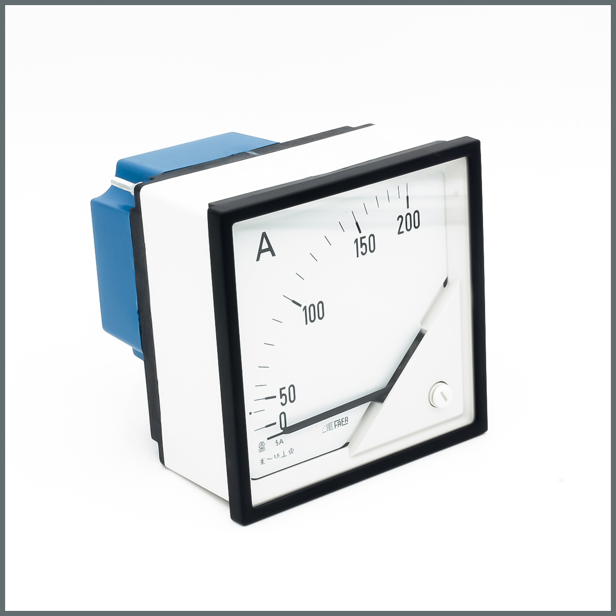 Frer AC Analog Ampermetre 200/5A Akım Trafosu Girişli 96x96mm. 90°