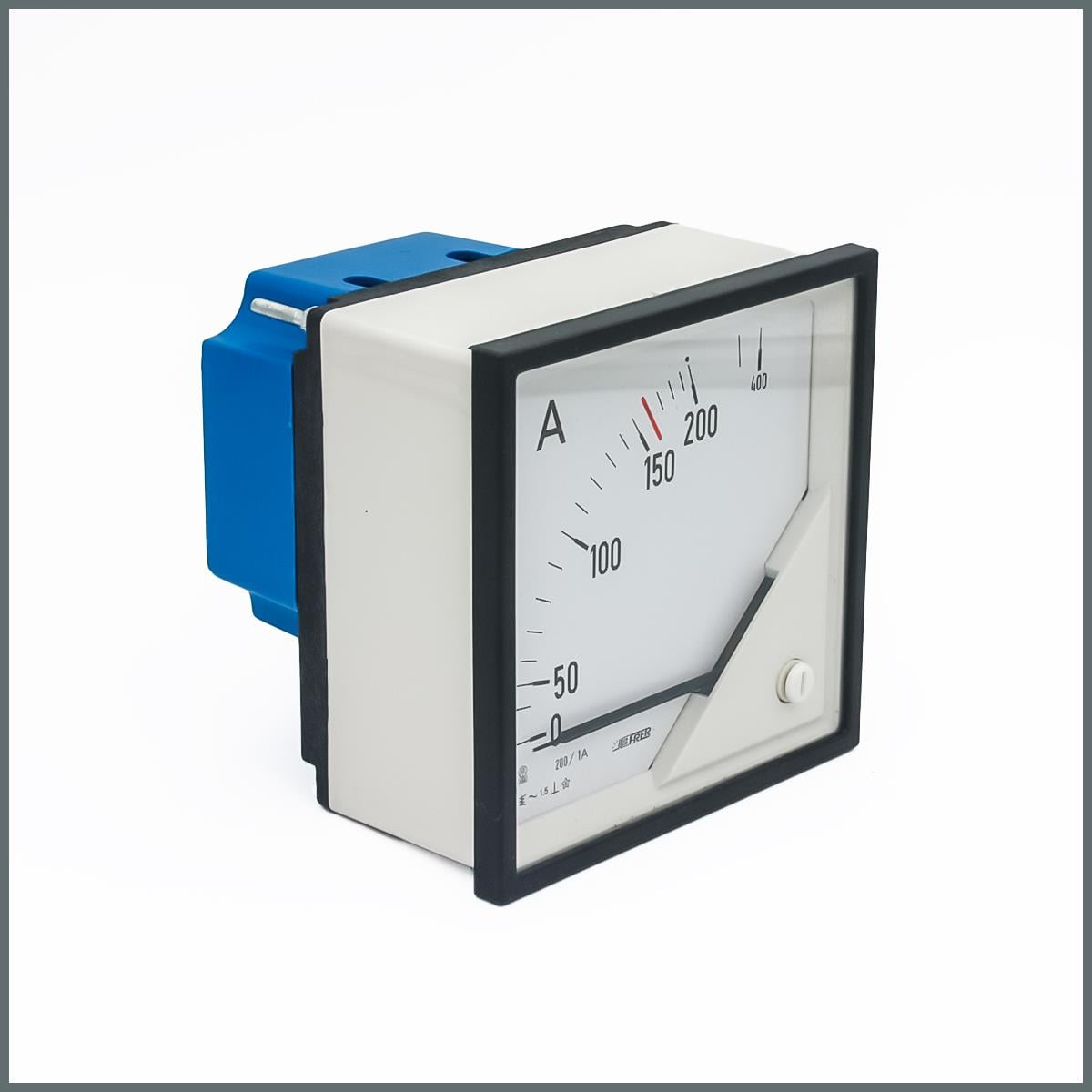 Frer AC Analog Ampermetre  200A/1A Akım Trafosu Girişli 96x96 90° + Kırmızı Gösterge