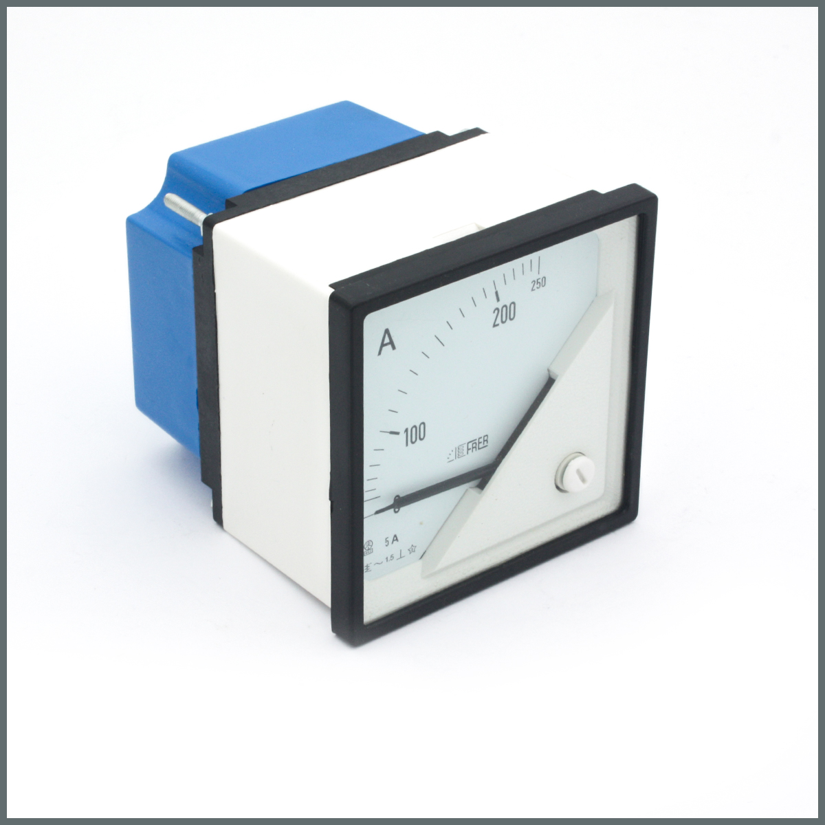 Frer AC Analog Ampermetre 250/5A Akım Trafosu Girişli 72x72mm. 90°