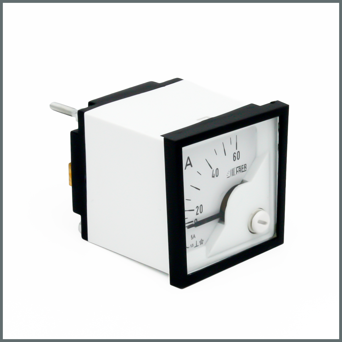 Frer AC Analog Ampermetre 60/5A Akım Trafosu Girişli 48x48mm. 90°