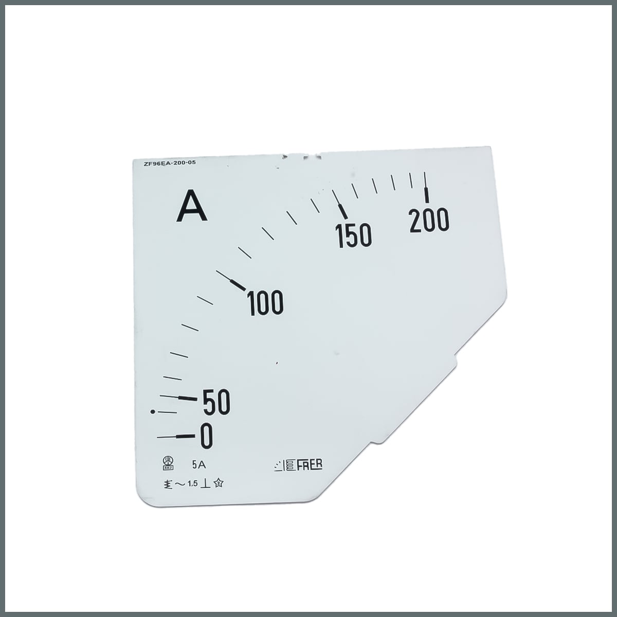 Frer Ampermetre Skalası (96x96 mm.) 200/5A