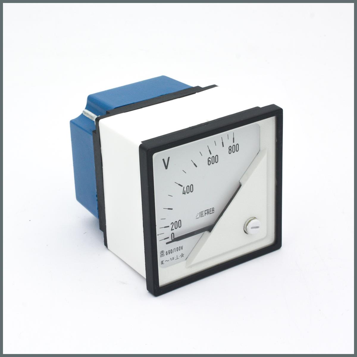 Frer Analog Voltmetre 0-800V VT 690/100V 72x72mm (90°)