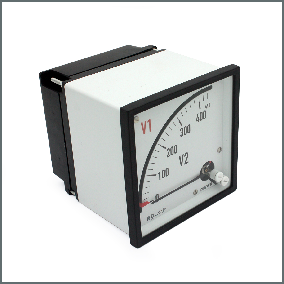 Frer Çift İbreli Voltmetre Koaksiyel 96x96 0-440V 
