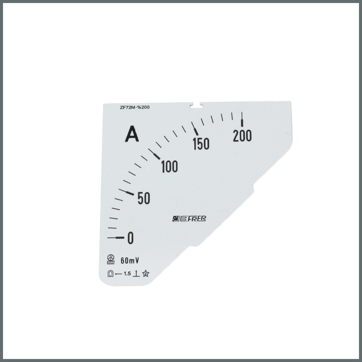 Frer DC Analog Ampermetre Ölçü Kartı 200/60mV