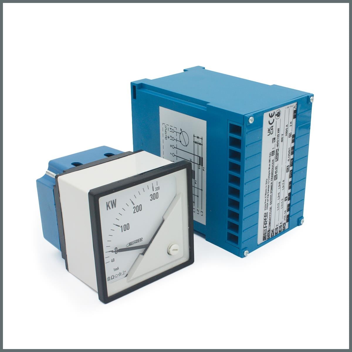 Frer Wattmetre + Transdüser W 72x72 90° 3ph 3w 400V 5A Sc. -…+… 