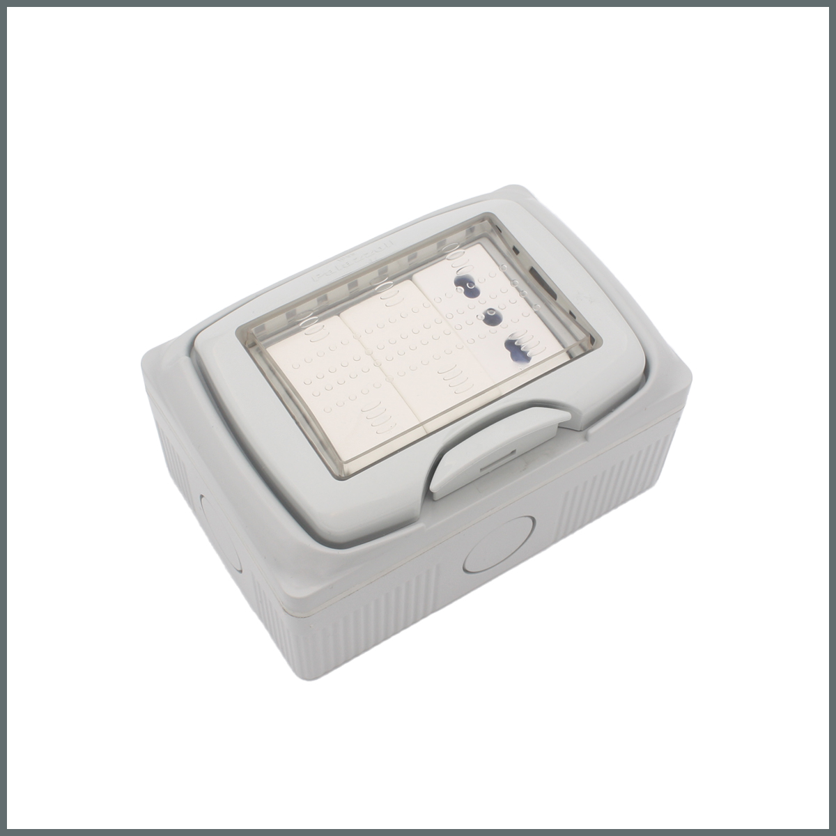 IP55 Su Geçirmez Sıva Üstü 2xKomütatör + USB 2.1A 