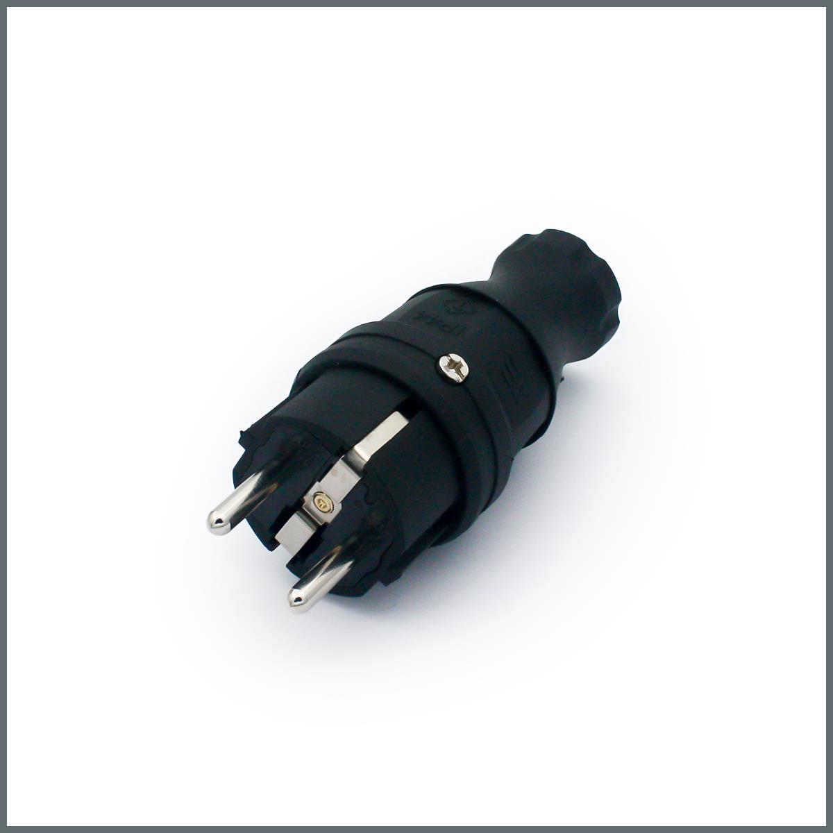 Mete Enerji IP44 Schuko fiş  (Kauçuk )  240V 2P+E 16A