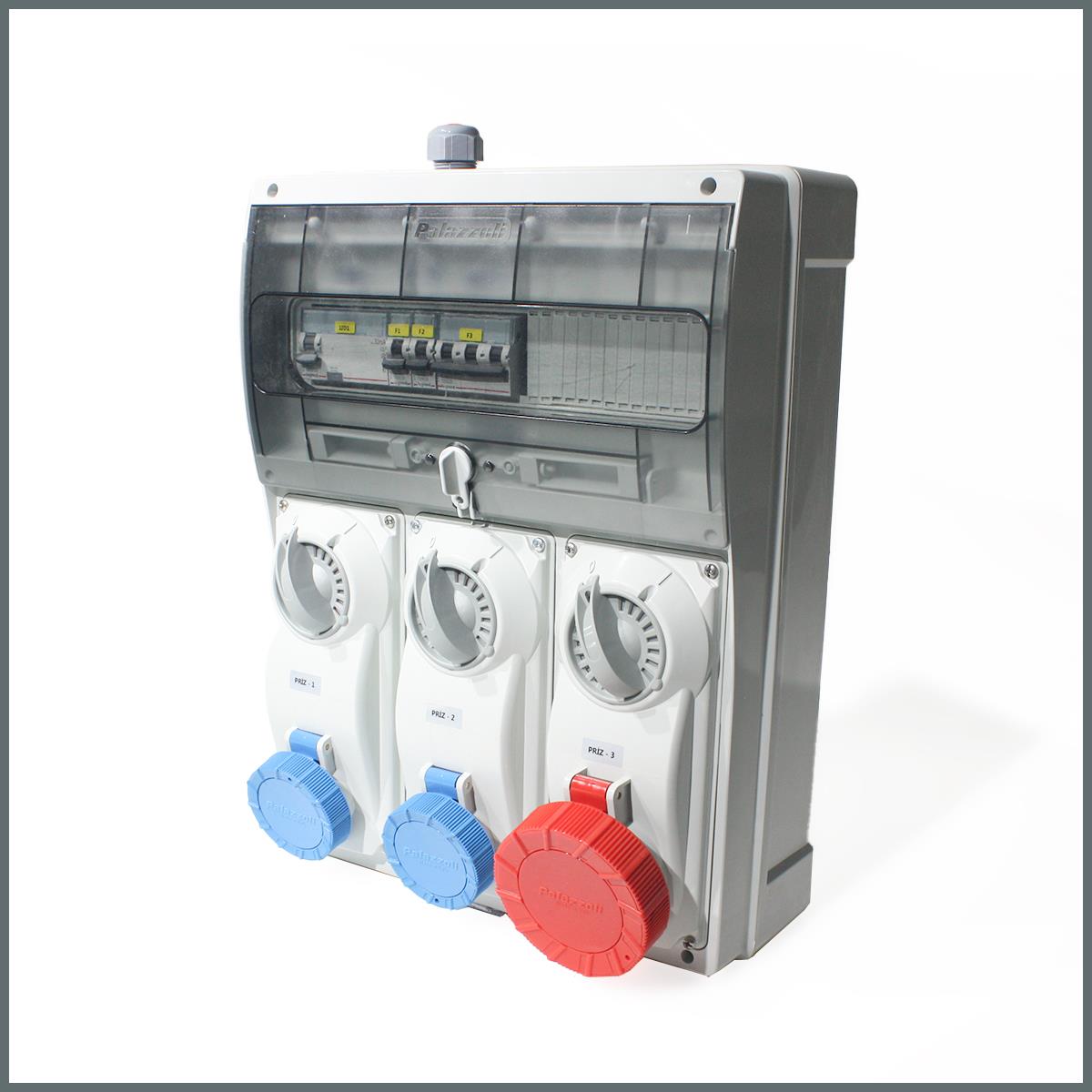 Novsen IP66 Kombinasyon Panosu 2ad. 3x16A, 1ad. 5x32A Kilitli Priz