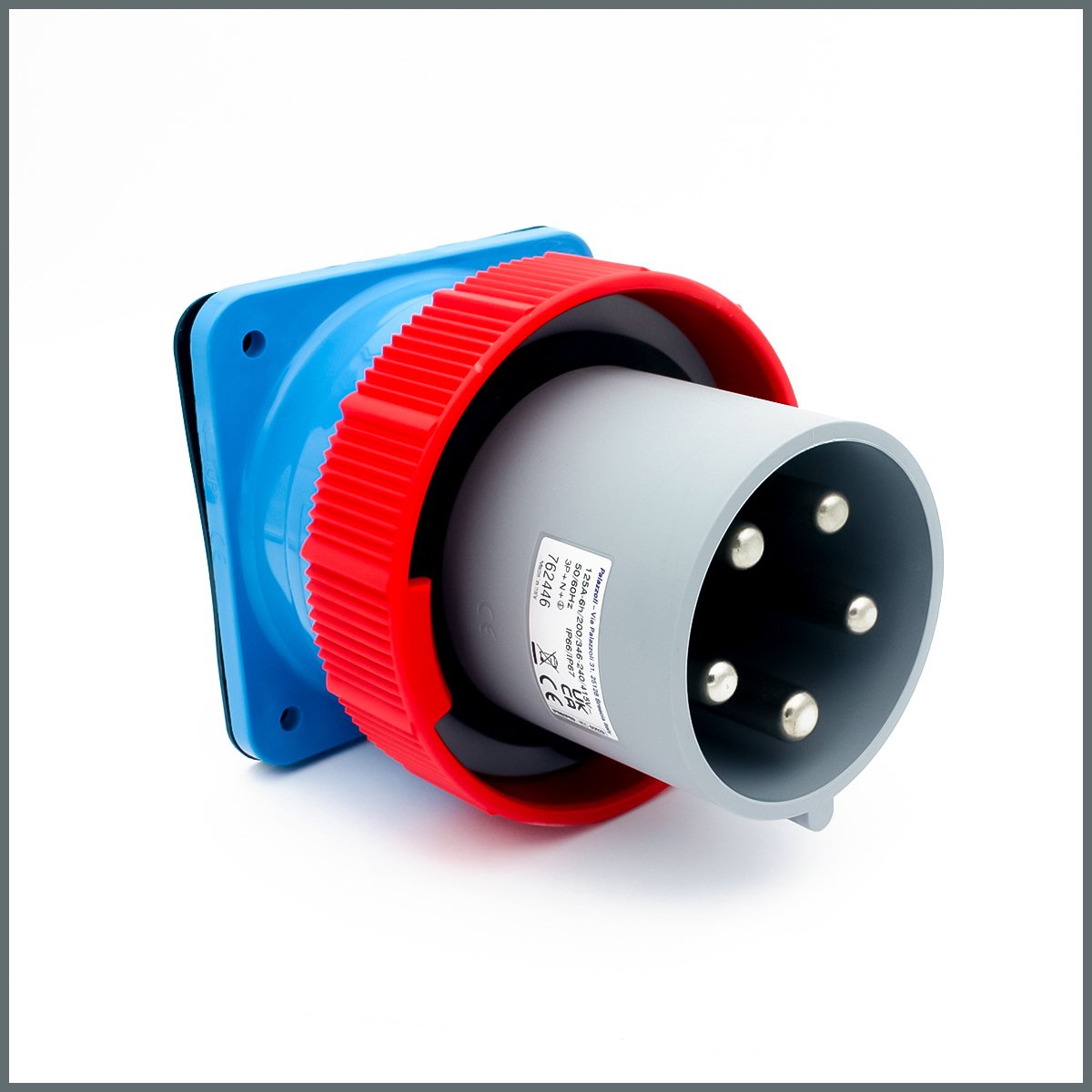 Palazzoli Ağır Hizmet Cee Norm Düz Fiş 125A  400V 3P+N+T h:6 IP(66/67/68/69)