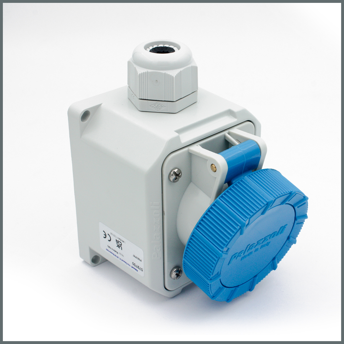 Palazzoli Ensüstriyel Sıva Üstü Priz 16A (IP66/IP67) 230V h:6 2P+T