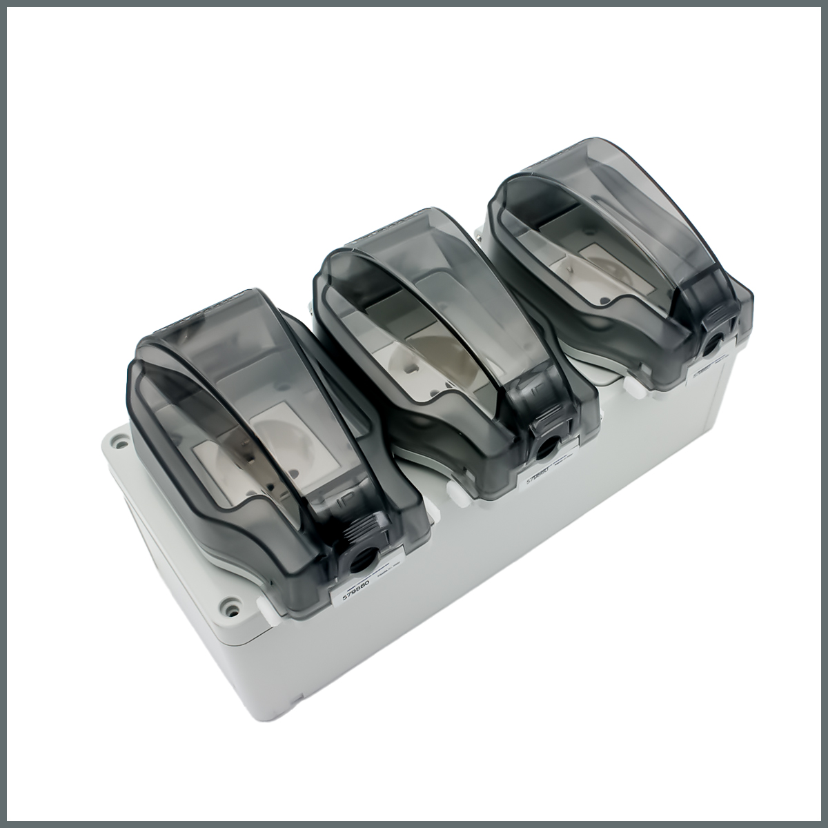 Palazzoli Su Geçirmez IP55 Sıva Üstü 3lü Dış Ortam Topraklı Priz