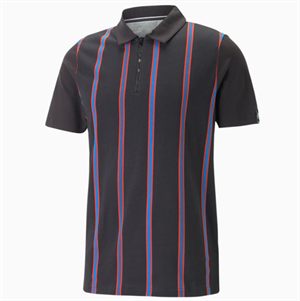 BMW MMS Striped Polo PUMA Black-AOP