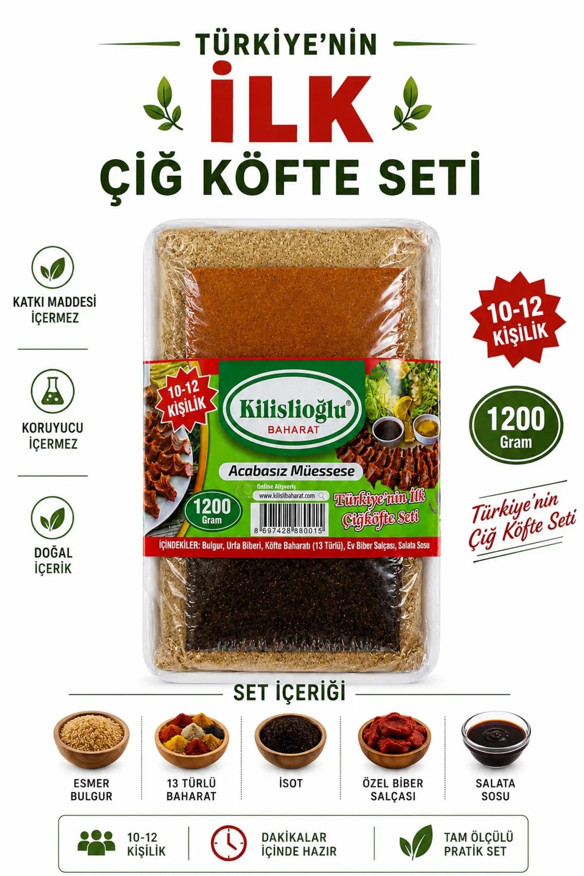 10-12 Kişilik Çiğ Köfte Seti
