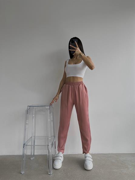 Pastel pink jogger pants