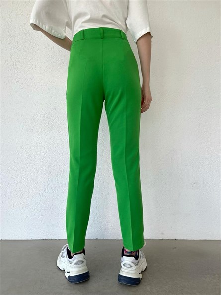 V by Very Wide Leg Crinkle Trouser - Bright Green | very.co.uk