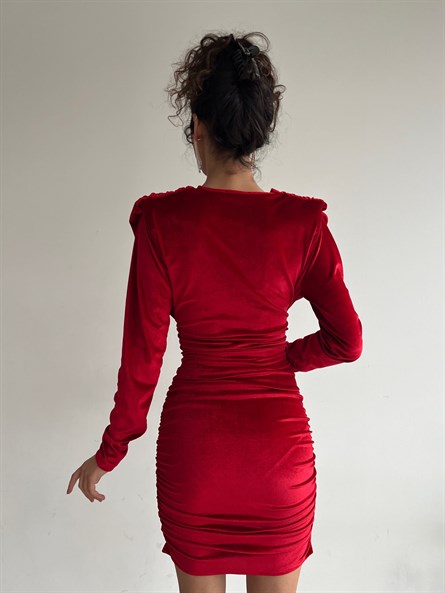 Miss selfridge red outlet velvet dress