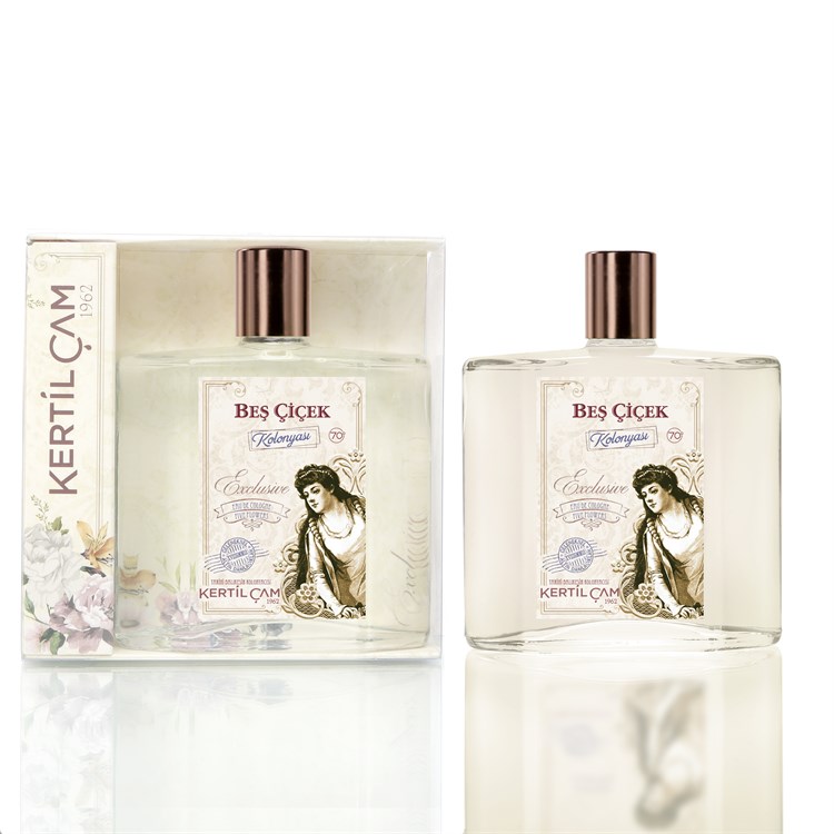 200 ML EXC SERİ CAM ŞİŞE BEŞ ÇİÇEK KOLONYASI 