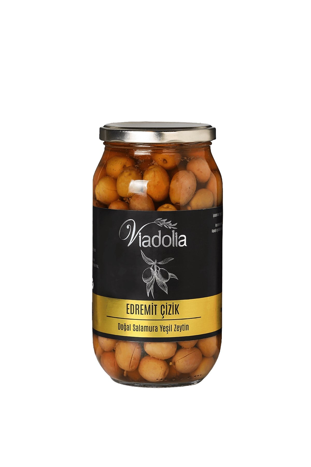 Viadolia Edremit Çizik Yeşil Zeytin Doğal Salamura 650 gr