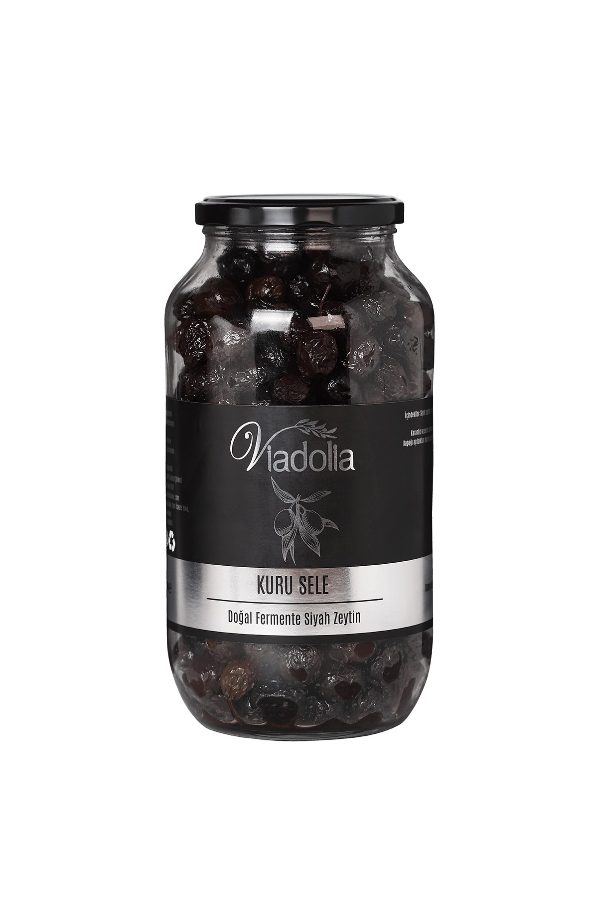 Viadolia Kuru Sele Siyah Zeytin Doğal Fermente 950 gr