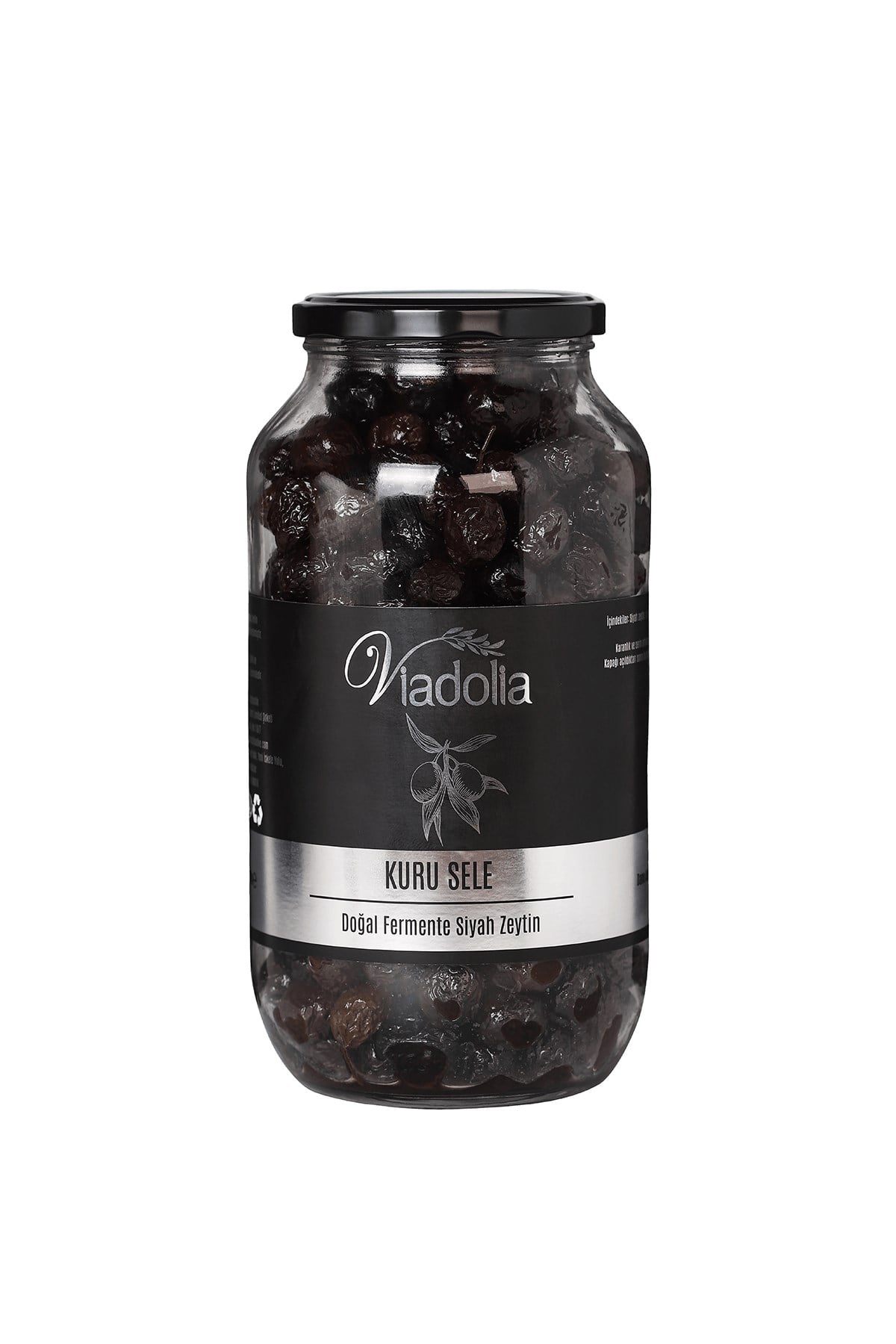 Viadolia Kuru Sele Siyah Zeytin Doğal Fermente 950 gr
