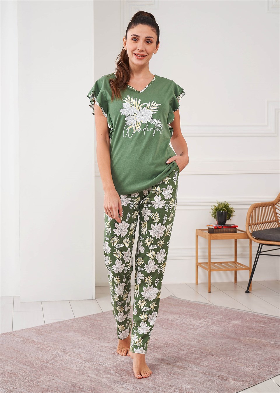 Kadın Penye Pijama Takımı - 10643 | Relax Mode