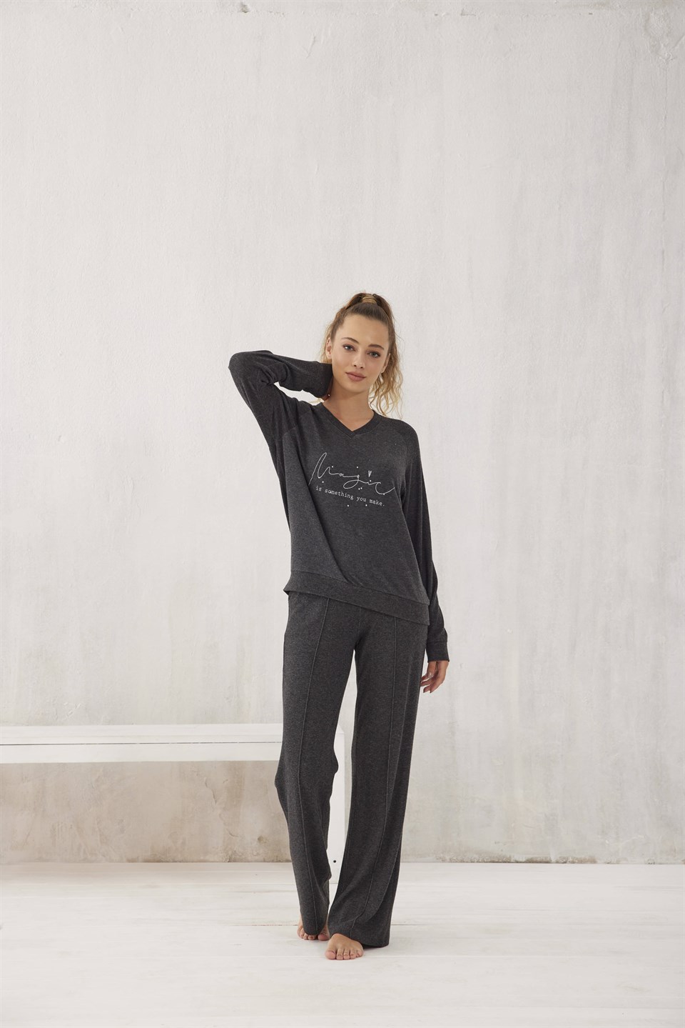 Kadın Termalı Pijama Takımı - 10295 | Relax Mode