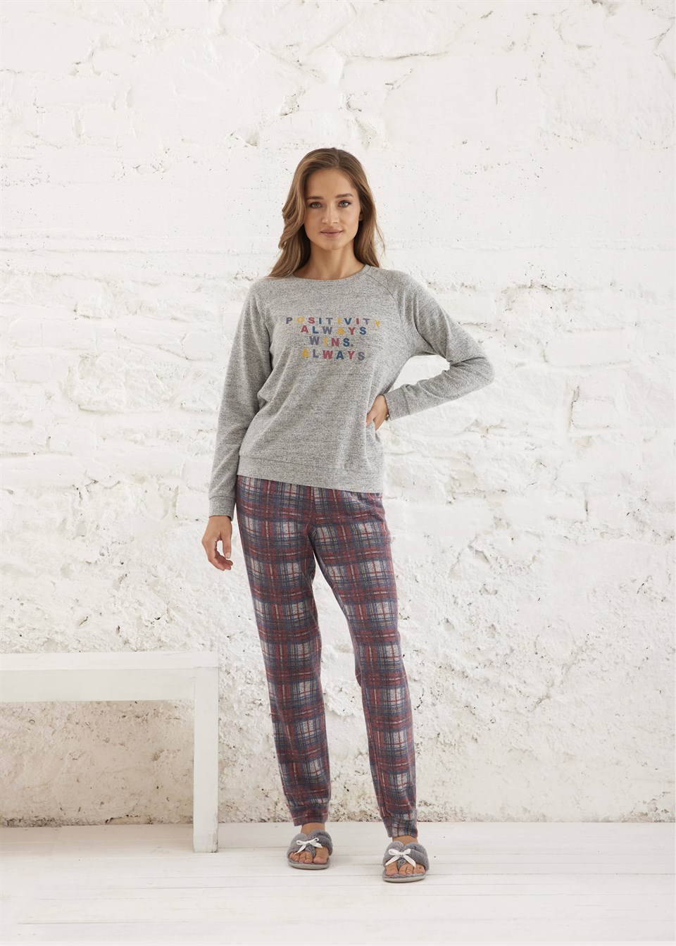 Kadın Termalı Pijama Takımı - 10525 | Relax Mode