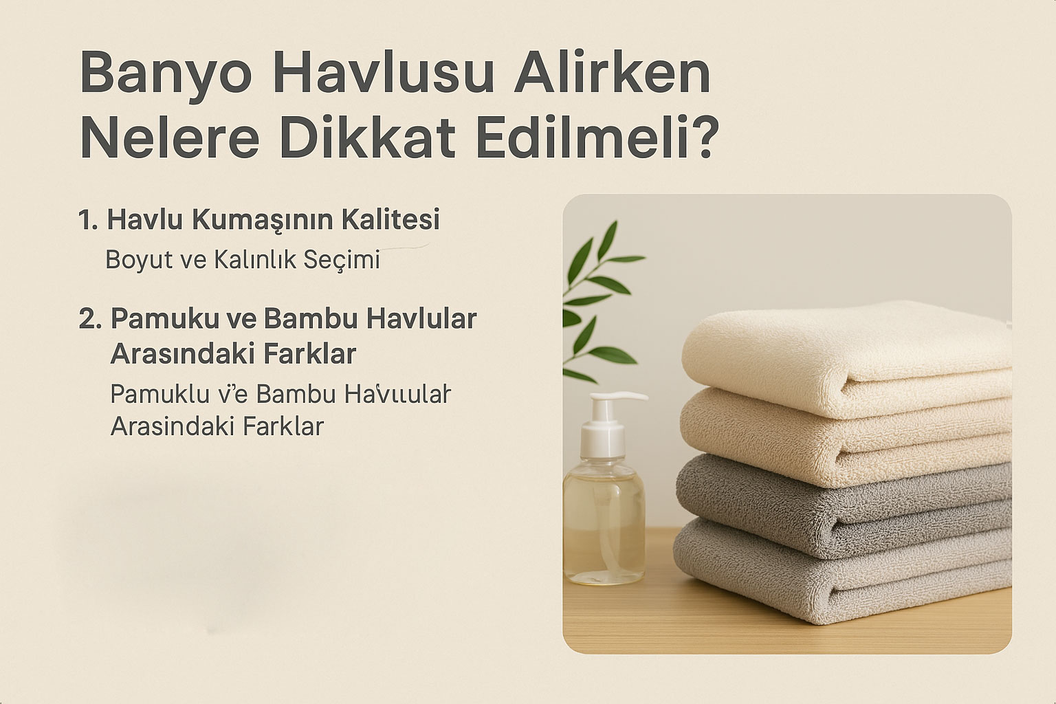 Banyo Havlusu Alırken Nelere Dikkat Edilmeli?