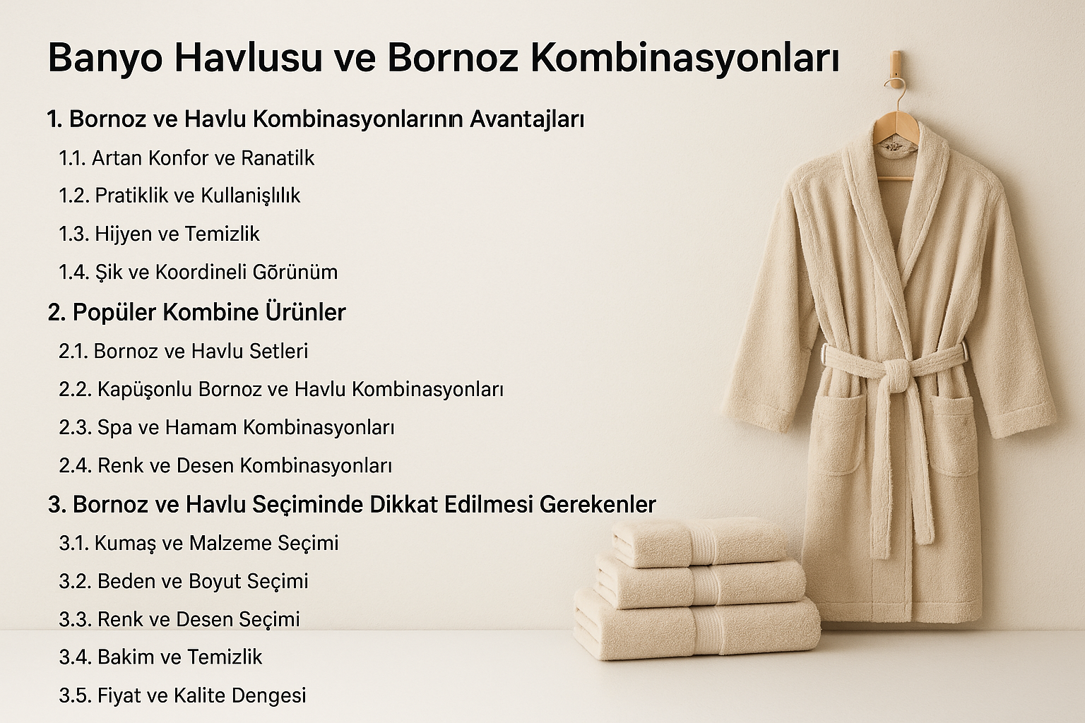 Banyo Havlusu ve Bornoz Kombinasyonları