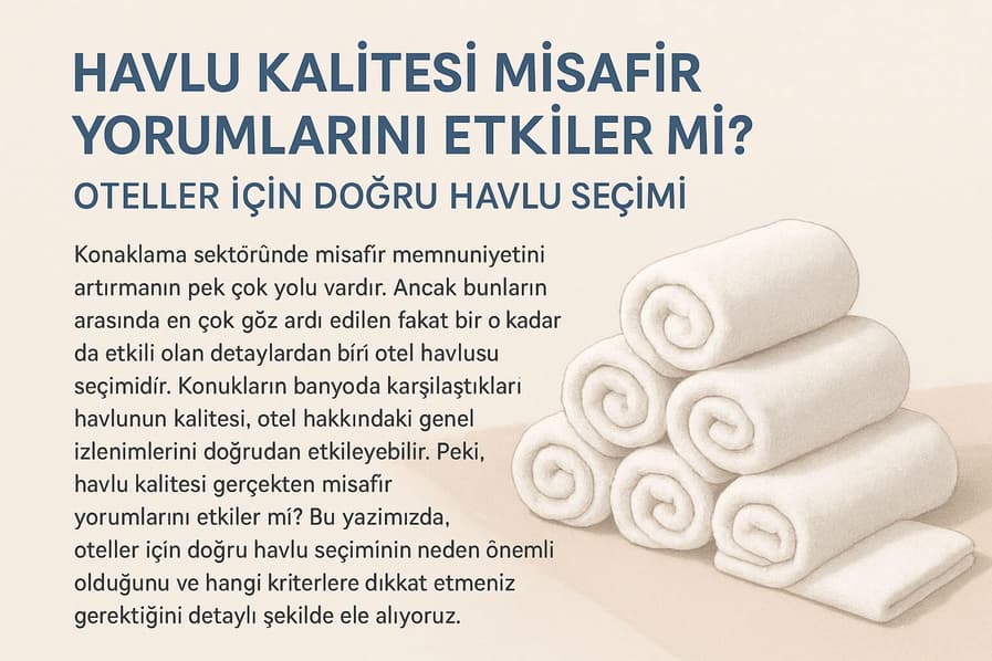 Havlu Kalitesi Misafir Yorumlarını Etkiler mi? Oteller İçin Doğru Havlu Seçimi