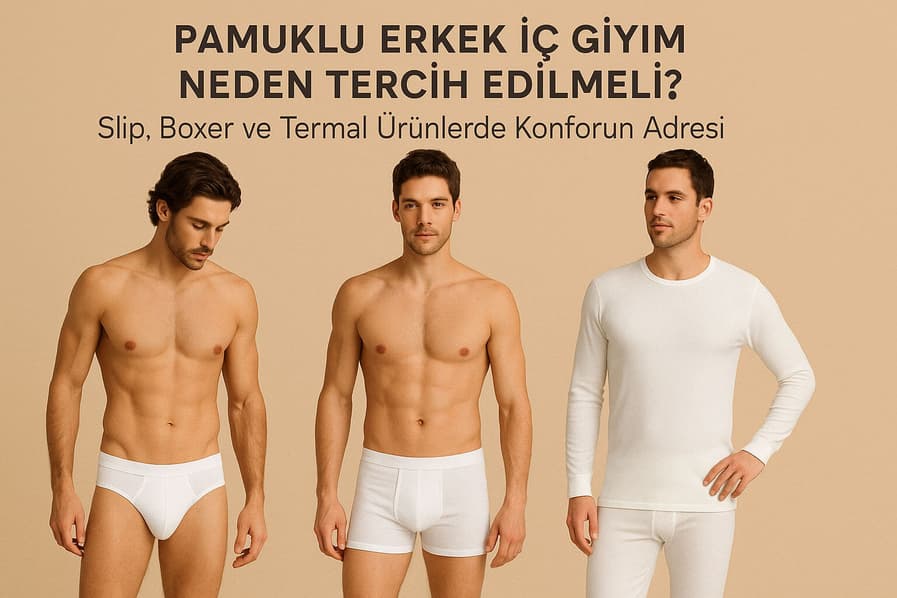 Pamuklu Erkek İç Giyim Neden Tercih Edilmeli? Slip, Boxer ve Termal Ürünlerde Konforun Adresi