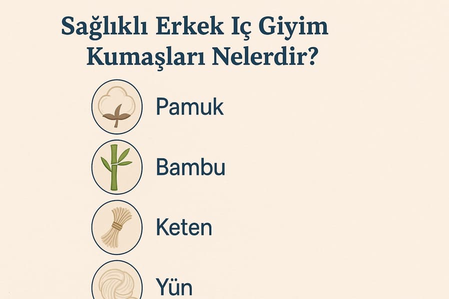 Yetişkin Erkekler İçin iç giyimde en sağlıklı kumaş türleri.