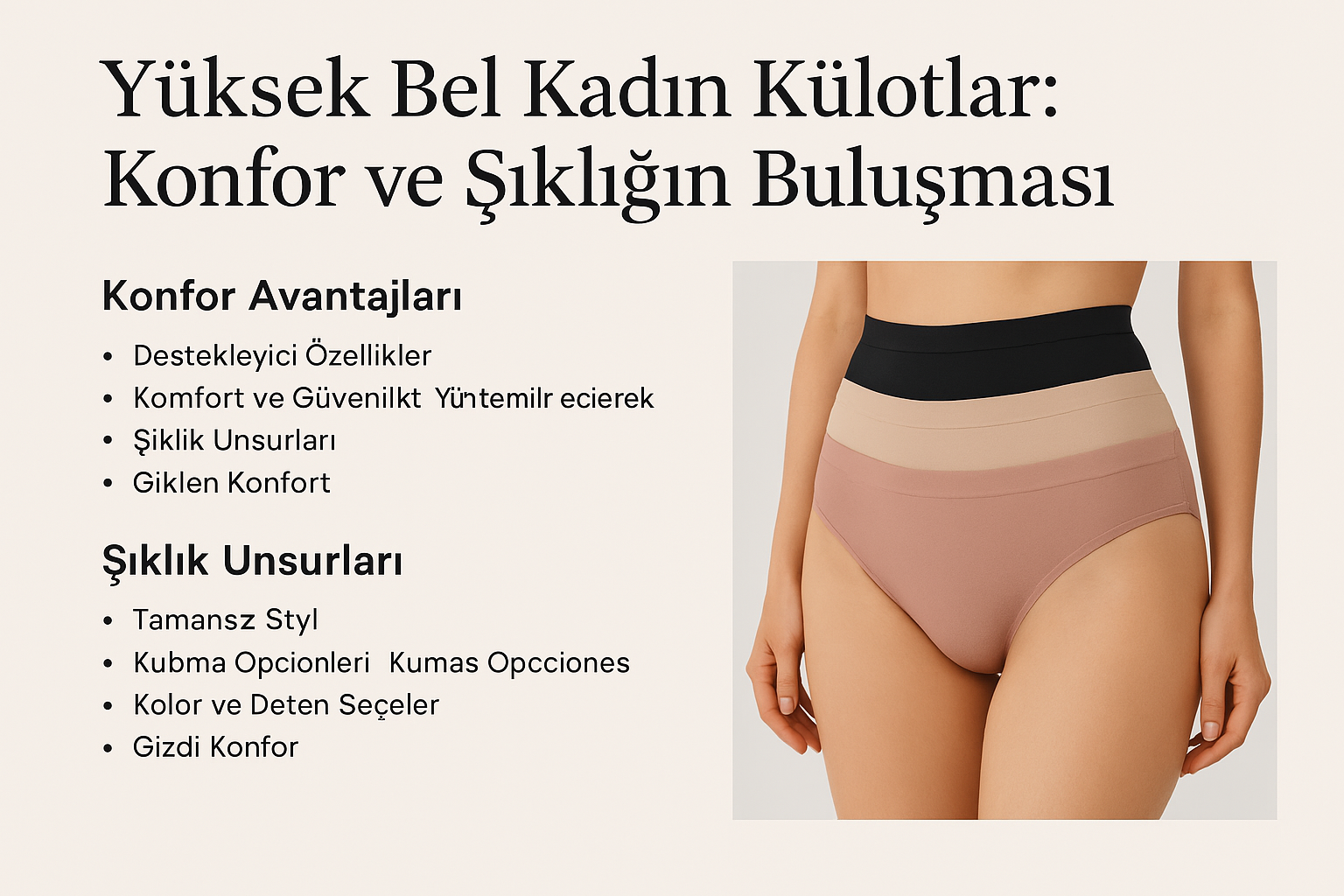 Yüksek Bel Kadın Külotlar: Konfor ve Şıklığın Buluşması