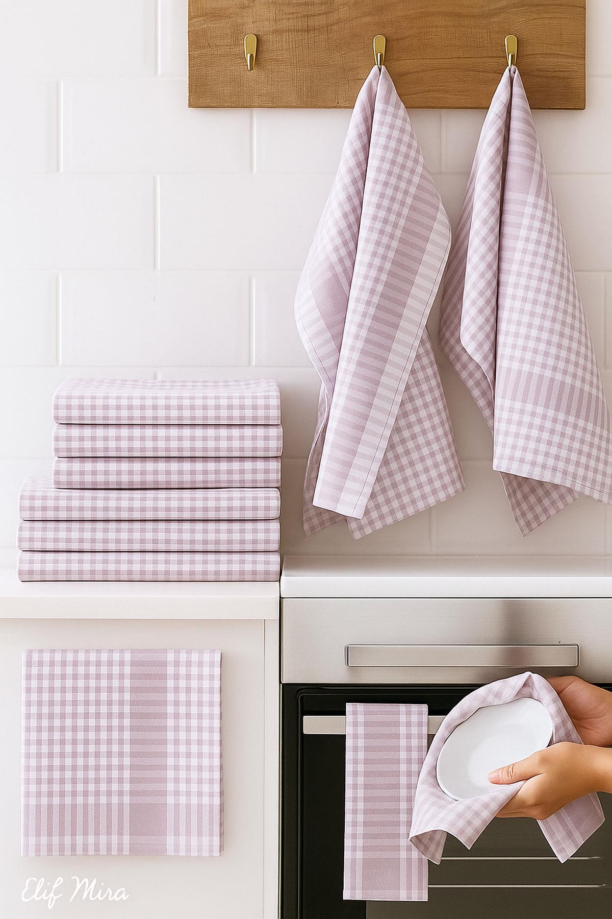 10 lu Lüks Mutfak Kurulama Bezi Seti 45x65 Cm Table Linen