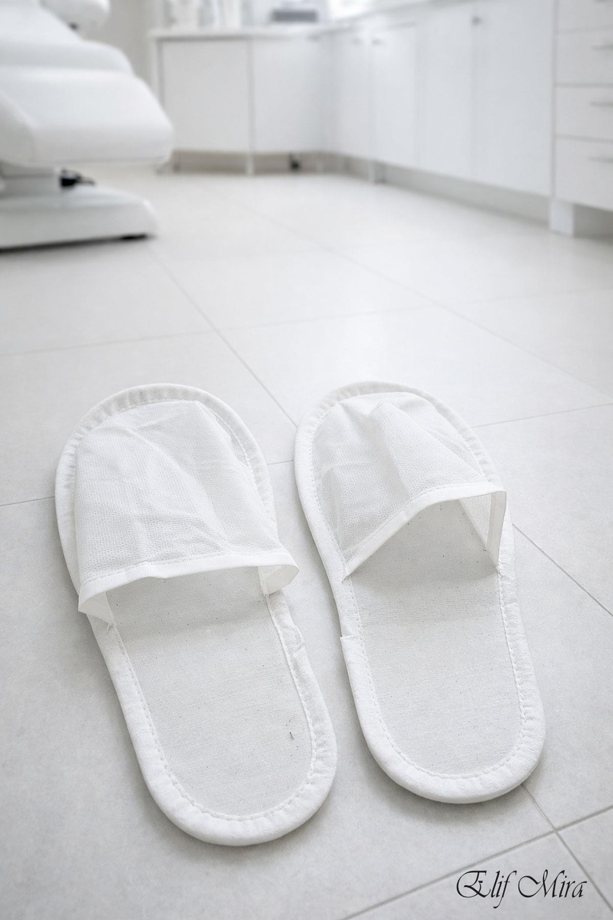 100 Çift Kaydırmaz Tabanlı Tek Kullanımlık Otel Spa Terlik Seti